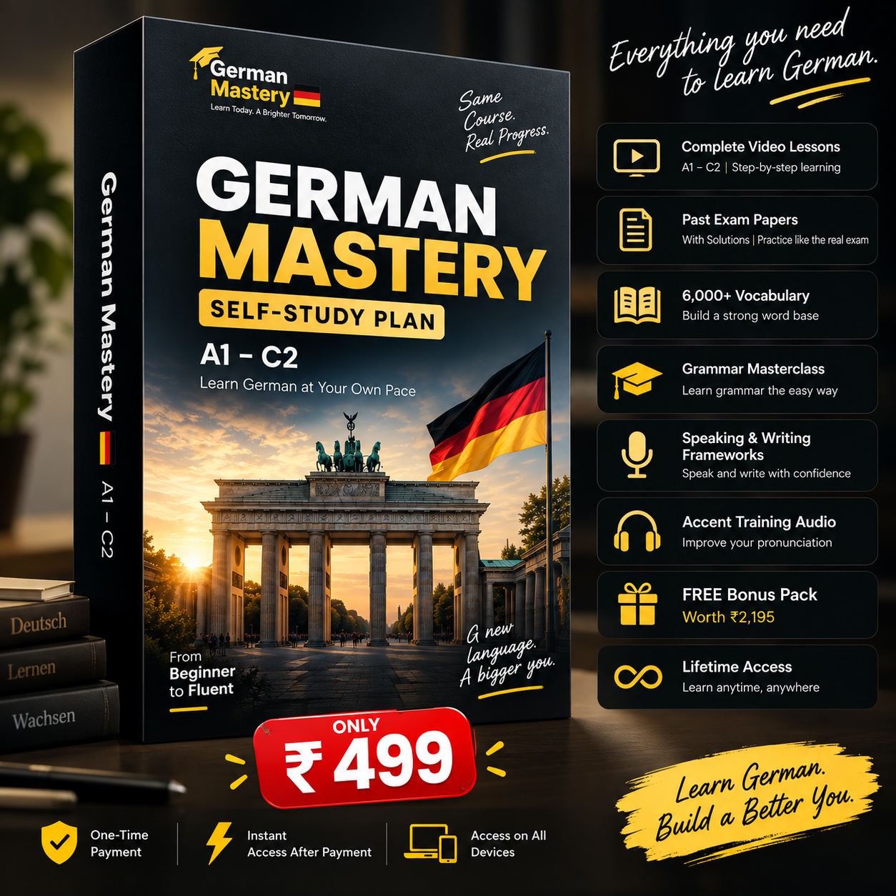 German Mastery Self-Study — what's inside the ₹499 plan